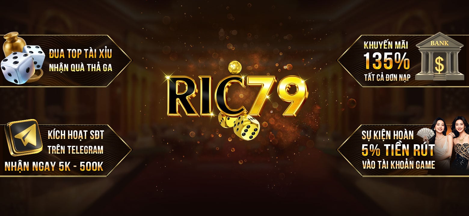 Giao diện cổng thông tin Ric79 trên vus.link